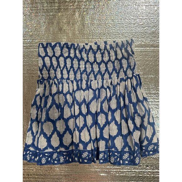 Sur La Vague SLV Women’s Boho Blue & White Mini Skirt, size 8 - Picture 6 of 6